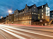 Historisches Gebäude von außen im Zentrum von Stuttgart beim Krimidinner Stuttgart