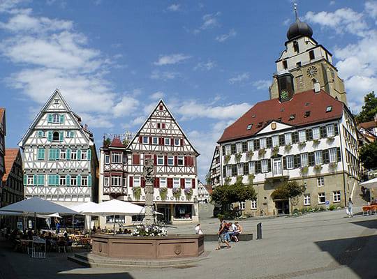Schöner Herrenberger Marktplatz 