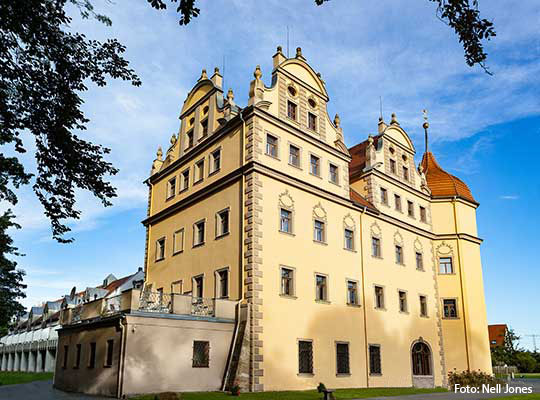 Sicht auf das traumhafte Schlosshotel Althörnitz - Die Location für das Krimidinner Zittau