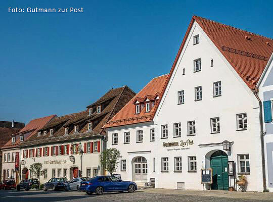 Fassade des Restaurants Gutmanns zur Post beim Krimidinner