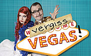 Titelbild der Dinnershow mit zwei Menschen und einem typischen Vegas Schild