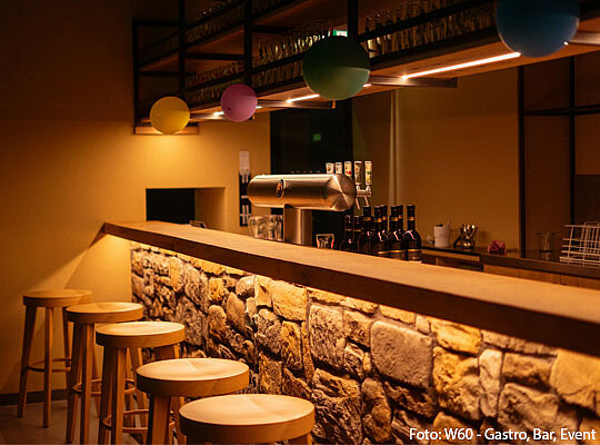 Bar im W60 in Öhringen mit toller Ambientebeleuchtung