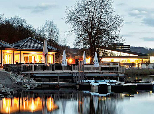 Das Bootshaus Biggesee von außen
