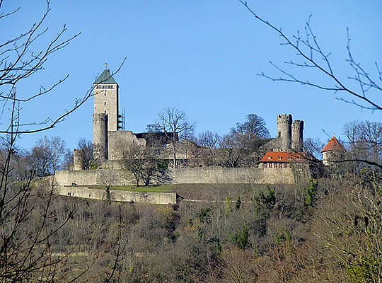 Krimidinner Heppenheim Blick auf die Starkenburg und Jägerrast