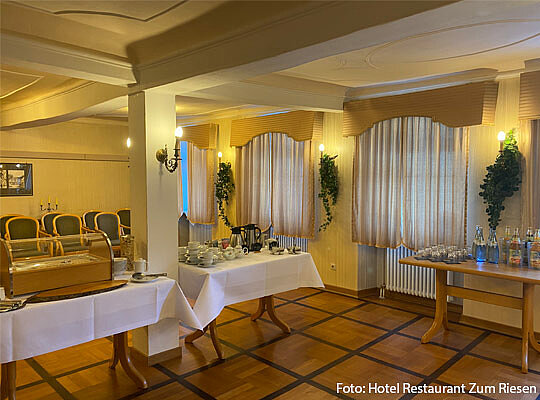 Innenansicht des Hotel Restaurants zum Riesen