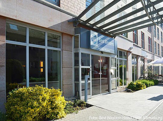 Krimidinner Merseburg Außenansicht des Best Western Hotel Halle-Merseburg