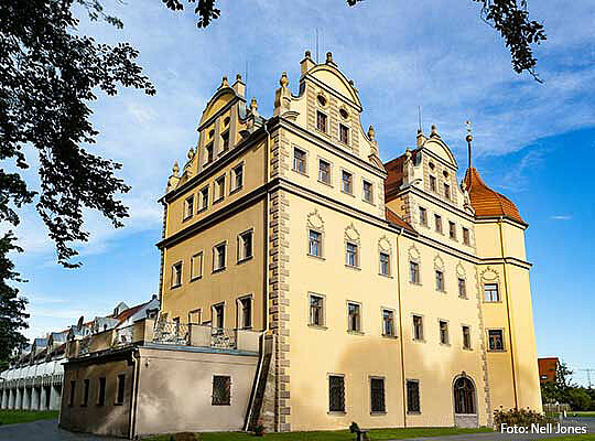 Sicht auf das traumhafte Schlosshotel Althörnitz - Die Location für das Krimidinner Zittau