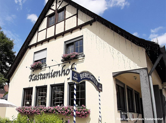 Außenansicht des Landgasthauses Kastanienhof