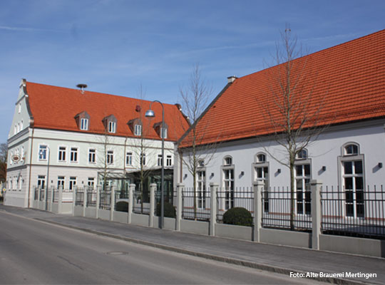 Außenansicht der Alten Brauerei Mertingen