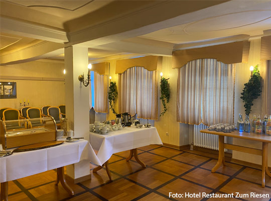 Innenansicht des Hotel Restaurants zum Riesen