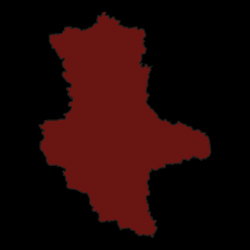 Bundesland Sachsen-Anhalt in Deutschland rot gefärbt