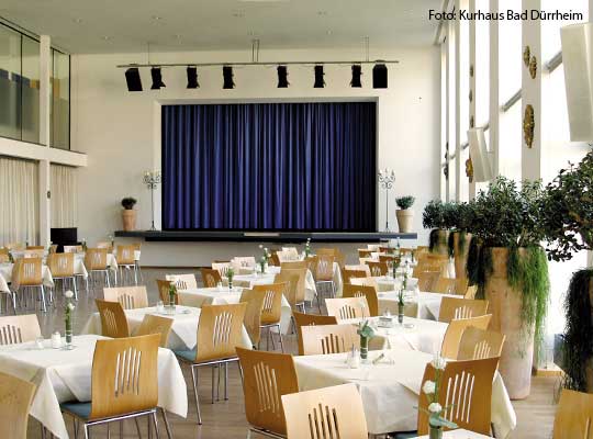 Festsaal im Kurhaus beim Krimidinner Bad Dürrheim