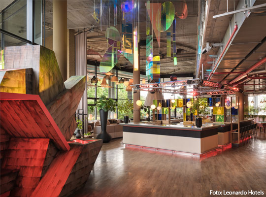 Tolle Ansicht der Lobby im NYX Hotel Berlin Köpenick by Leonardo Hotels