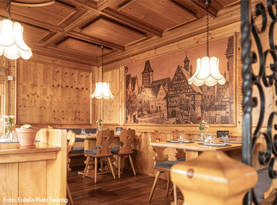 Schöne Innenansicht im Wirtshaus Zum Löwen Steinenbronn.