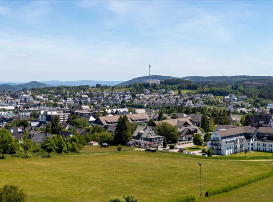 Blick von Oben auf die Stadt Warendorf-Hoetmar