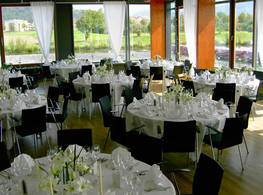 Veranstaltungssaal im Restaurant Delcanto beim Krimidinner Freiburg