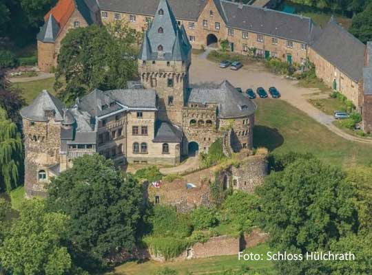 Schloss Hülsrath in Grevenbroich aus der Vogelperspektive