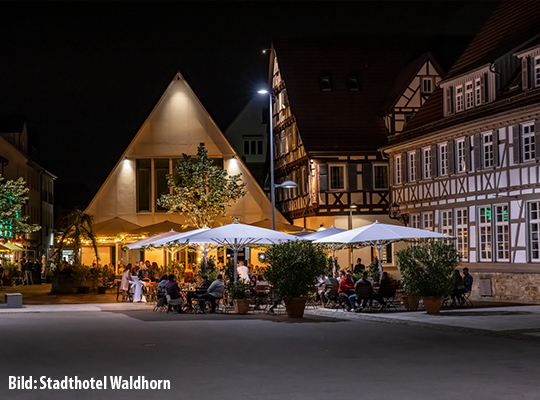 Außenanasicht des schönen Stadthotel Waldhorn