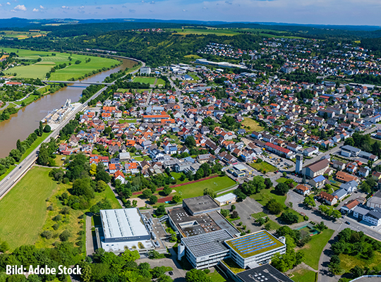 Obenansich der Stadt Mosbach