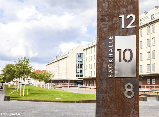 Außenansicht vom Speicher 10 in Münster.