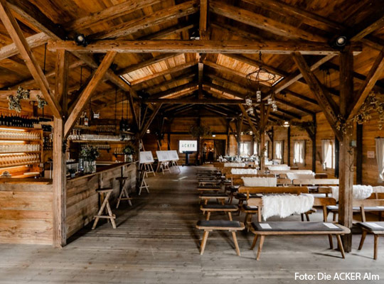 Innenansicht der ACKER Alm