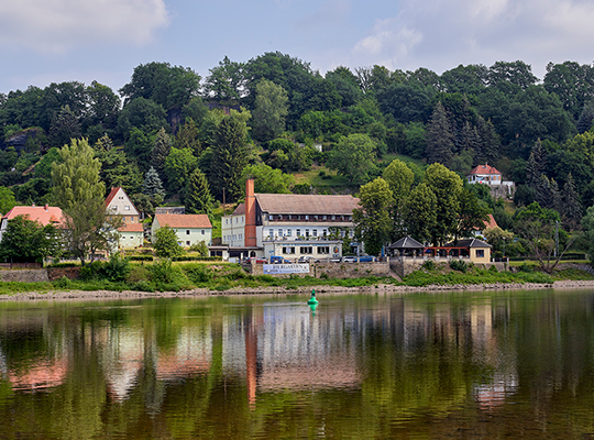 Außenansicht des Hotel & Restaurant Elbparadies