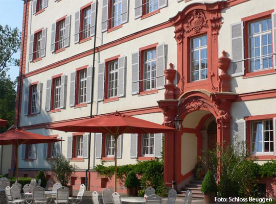 Tolle Fassade des Schloss Beuggens.