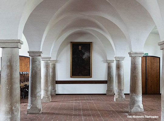 Der beeindruckende Saal im Klosterwirt beim Krimidinner Thierhaupten