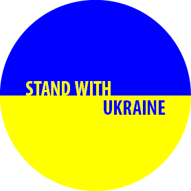 Flagge der Ukraine als Zeichen der Solidarität und klarem Statement gegen Krieg.