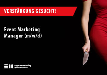 Stellenanzeige für eine Stelle im Event Marketing