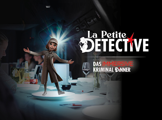 Das immersive Krimidinner La Petite Détective in 3D-Projektion